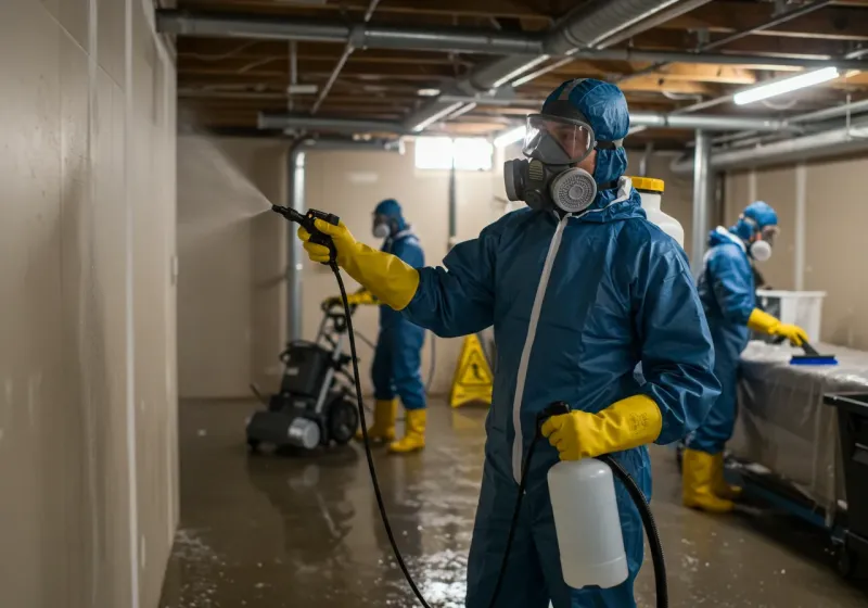 Basement Sanitization and Antimicrobial Treatment process in Kurtistown, HI